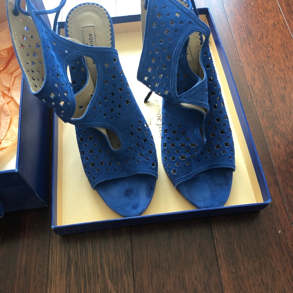 Aquazurra “Sexy Thing Star Cutout” sandal blue - Picture 2 of 4